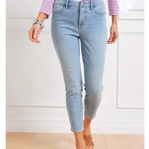 Talbots Skinny Light Blue Super Stretch Stretchy 5 Pocket Crop Jeans Sz 12P